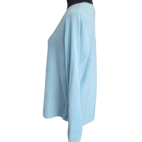 Croft & Barrow Baby Blue Ribbed Sweater Size XL - Picture 4 of 8